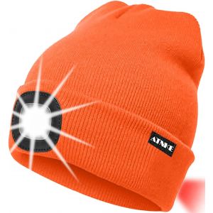 8led Bonnet Lumineux En Tricot, Capuchon De Lampe-Phare Rechargeable Usb Et Lampe De Signalisation Étanche Ultra-Brillante Et Feu Clignotant Rouge - Neuf