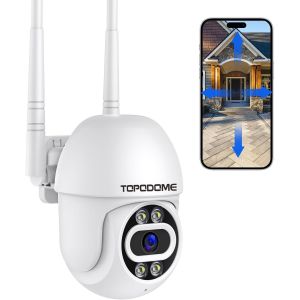 Outdoor Wifi Camera With Humanoid Alarm, 1080P Internal Wifi Surveillance Camera, Ptz 360 Degree Auto Tacking, Infrared Night Vision And Color 20M, Two-Way Audio Ip66 - Neuf