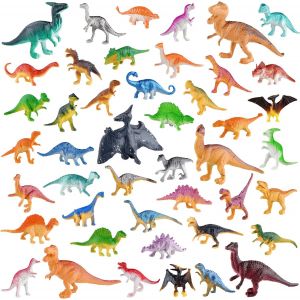 Sansh-45 Pcs Mini Dinosaure Jouets Enfants Figurines Dinosaure Animaux En Plastique Dinosaure Gâteau Toppers Ensemble Jeu Enfants Garçons Et Filles Anniversaire Baby Shower Décorations Fête - Neuf