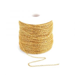 Boucles D'oreilles Diy En Or Véritable 18 Carats Avec Chaîne En Forme De O - Neuf