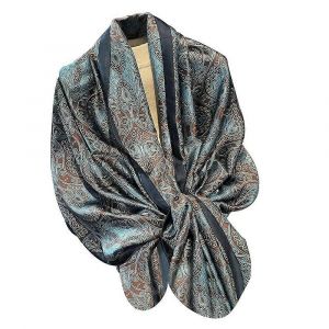 &Eacute;charpe/Ch&acirc;le &Eacute;l&eacute;gante &Agrave; Motif Floral Tendance Et Soyeuse, Accessoire De Mode Indispensable. - Neuf