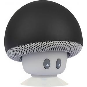 VornixorSarlshop-Mini Enceinte Champignon Bluetooth V2.1avec Ventouse, Haut-Parleur Mushroom Mignon sans Fil Compact avec iPhone, Android Phone, iPad, Tablette PC (Noir) - Neuf