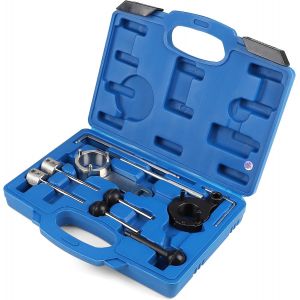 MEVRONISSHOP-Jeu de 9 Pi&egrave;ces Kit Calage Distribution Compatible avec VW Audi SEAT Skoda 1.6 2.0 TDI CR, Pige de Calage Distribution, Outil de R&eacute;glage du Moteur avec Bo&icirc;te - Neuf