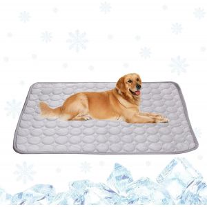 Tapis Rafraichissant Chien Chat,Été Tapis Refroidissant Pour Chien,Souple Confortabl Tapis Fraicheur Chien,Gris Cooling Mat Dog,Coussin Rafraichissant Pour Animaux Domestiques,70 * 55cm - Neuf