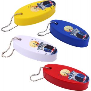 Letnerny-4pcs Porte-Clés Flottants Pour Clé Bateau, Haute Visibilité Étanche Porte-Clés Bateau Flottant Voilier Pendentifs De Clé Prévention De La Perte Pour La Pêche Surf Le Rafting Le Ski Nautique - Neuf