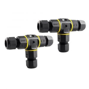 2 Pi&egrave;ces 3 Voies Ext&eacute;rieur &Eacute;tanche C&acirc;ble Connecteur, Bo&icirc;te de Jonction de Connecteur de C&acirc;ble Ext&eacute;rieur &Eacute;tanche IP68, Convient aux C&acirc;bles de 5 &agrave; 9 mm de Diam&egrave;tre (Type &agrave; Vis) - Neuf