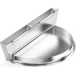 Ulteronixshop-Barquette avec R&eacute;servoirs d'eau Amovibles et S&eacute;parateur de Charbon de Bois, Bacs D'&eacute;gouttement pour Weber 57cm Barbecue &agrave; Charbon, Acier Inoxydable, pour Barbecue et Fum&eacute;e - Neuf