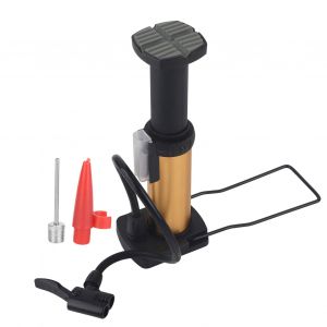 Mini Pompe A Pied Portable Haute Pression Pour Velo (Dore) - Neuf