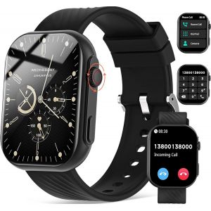 Kal-Montre Intelligente Connectée Homme Femme, 2.01"" Smartwatch Avec Appel Bluetooth, Sport, Avec 123 Modes Sportif Podometre Cardiofrequencemetre Sommeil, Étanche Ip68 Pour Android Ios - Neuf