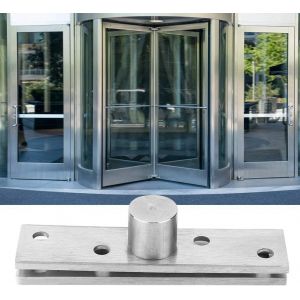Paquet de 2 Charnières de Porte à Rotation à 360 degrés, Charnières à Pivot Dissimulées en Acier Inoxydable 100x24 mm Avec Arbre descendant pour Armoire de Fenêtre de Porte(Neutral Shaft) - Neuf