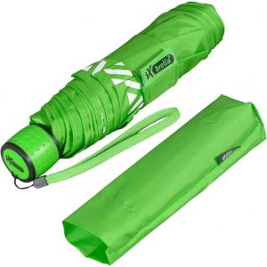 Mini parapluie Safety Reflex extra l&eacute;ger pour enfant, Violet, 95 cm, Parapluie de poche avec ouverture manuelle - Neuf