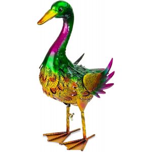 Nouvelhorizonstore-1 Statue De Canard, Art De La Cour En M&iquest;&iquest;Tal D&iquest;&iquest;Coration Ext&iquest;&iquest;Rieure Pour &iquest;&iquest;Tang Jardin Pelouse Plage D&iquest;&iquest;Coration (Vert) - Neuf