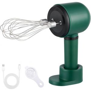 Nouvelhorizonstore-Batteur &Agrave; Main Sans Fil, 3 Vitesses, Double T&ecirc;te, Batteur &Agrave; ?Ufs &Eacute;lectrique Avec Support Et S&eacute;parateur, Fouet &Agrave; Main En Acier Inoxydable Pour P&acirc;te &Agrave; G&acirc;teau &Agrave; La Cr&egrave;me - Neuf