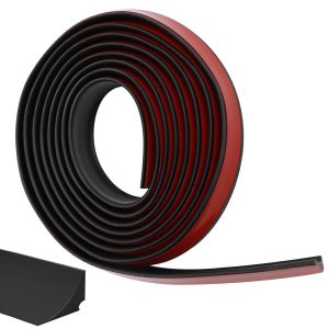 Seuil De Douche 3m,Noir Barri&egrave;re D'eau Pour &Eacute;vier Blanc Barriere De Douche Silicone Barri&egrave;re De Douche Pliable Barri&egrave;re De Douche Bande D'&eacute;tanch&eacute;it&eacute; Autocollante Pour &Eacute;vier Salles De Bains - Neuf