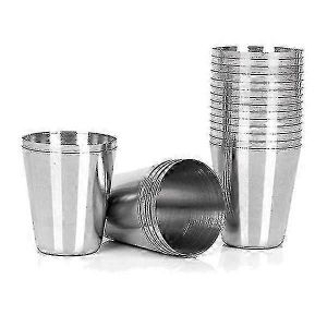 15 Pcs Verre À Liqueur En Acier Inoxydable Récipient,30ml (1oz) Camping Voyage Tasse À Thé De Café,Pour Whi-Ah - Neuf