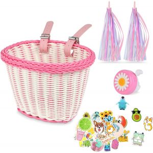 Panier Velo Enfant,Panier De Guidon De V&eacute;lo Enfant,Tricotage &Agrave; La Main Panier V&eacute;lo Pour Filles Gar&ccedil;ons.[O130] - Neuf