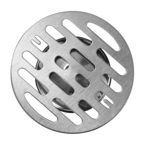 1 siphon de sol de douche carré anti-odeurs en acier inoxydable de 4 pouces avec crépine amovible - Neuf