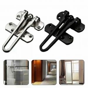 Serrure de porte d'assurance antivol Serrure à boucle de porte de barre de chambre en acier inoxydable Chaîne de sécurité Chambre à coucher Serrure de porte de porte de chambre d'enfants - Neuf