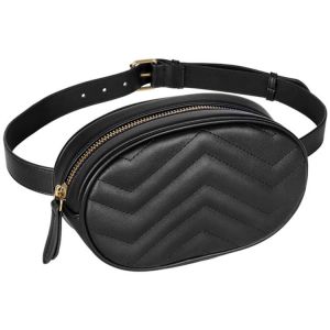 Sacs banane tendance pour femmes, sacs banane en cuir noir, sac ceinture étanche, sac banane élégant pour fête, voyage, cadeau - Neuf