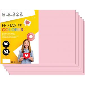 Papier A4 Couleur - Feuilles A4 80G Pour Imprimante Jet D'Encre Et Laser, Ramette Papier Pour Loisirs Créatifs, Bricolage Et Décoration (50 Feuilles, Sélection Pastel) - Neuf