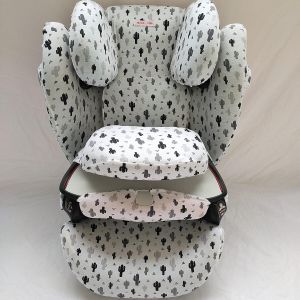 Nouvelhorizonstore-Housse Pour Cybex Solution M, Solution Fix Blanc (Cactus Gris) - Neuf