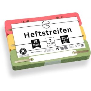 Kalanka-- 75 Bandes En Carton Recyclé, 250 G/M², 3 Couleurs (Rouge, Vert, Jaune), Fabriqué En Allemagne, Certifié Blauer Engel - Neuf