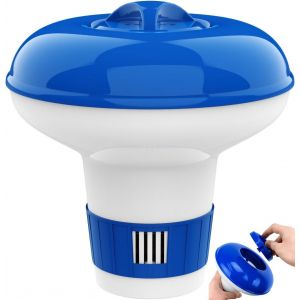 Distributeur Flottant pour Piscine,Distributeur Flottant de Chlore 5 Pouces, Doseur de Chlore Automatique, Flotteur Réglable Boîte Tablette, Distributeur de Chlore pour Piscine - Neuf