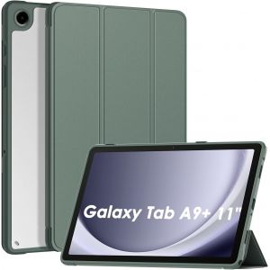 Étui De Protection Pour Samsung Galaxy Tab A9+ Plus 11"" 2023 (Sm -X210/X216/X218), Galaxy Tab A9 Plus 11"" - Support Fin Et Léger - Avec Veille/Réveil Automatique - Vert - Neuf