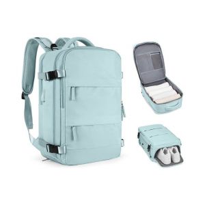 Sac À Dos De Voyage Polyvalent Bleu Clair 35 L - Sac De Sport, D'école, Pour Maman Avec Port Usb, Compartiment Humide/Sec Et Rangement Pour Chaussures - Neuf