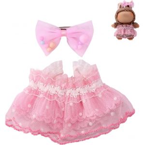 Ensemble de Vêtements pour Poupée, Comprenant Haut N?ud Papillon et Jupe Tenues Mignonnes et Accessoires pour Poupée de 17 cm - Neuf