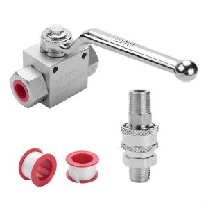 Kit de vanne à bille de nettoyeur haute pression 3/8 pouce à connexion rapide 4500 psi - Neuf
