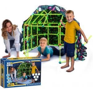 Cabane Enfants Interieure Qui Brille Dans Le Noir | Kit Construction | Cabane Enfant Exterieur 130 Pièces | Jeux De Construction | Jeux Exterieur Enfant 5 Ans - Neuf