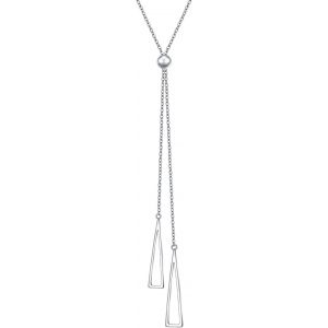 D&eacute;licate Lariat Colliers Y Collier R&eacute;glable Longue Cha&icirc;ne 30 Pouces Cha&icirc;ne De Chandail Bijoux En Argent Sterling 925 Pour Femmes Filles[Col9220121] - Neuf