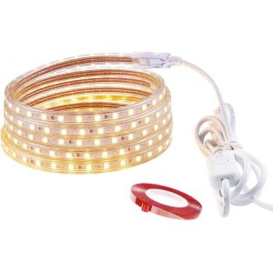 Subzonal-Ruban Led Avec Interrupteur, Bande Led Lumineux, Ip65 Etanche Bandeau Led, 220v 230v Ruban &Agrave; Led, Blanc Chaud, 2m - Neuf