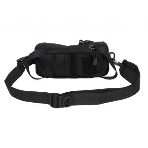 Sac banane militaire multifonction a double usage, en nylon, impermeable (noir) - Neuf
