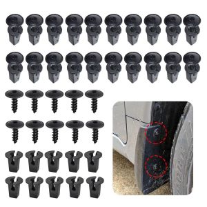 CHECARZHN--NO1-Lot De 30 Vis De Carrosserie M5 X 16 Mm - Noir N90974701 - Vis Autotaraudeuses En Métal Pour Garde-Boue De Voiture - Neuf