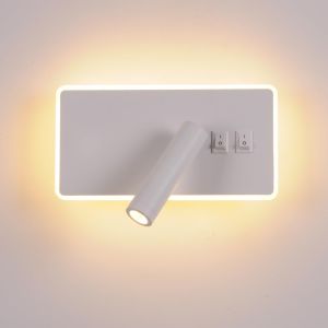 SUBZONAL-Lampe de lecture LED Feux de chevet Applique murale hotel int&eacute;rieur Lumi&egrave;res mural lit Lampe murale couloir avec interrupteur (3W + 9W 3000k) - Neuf