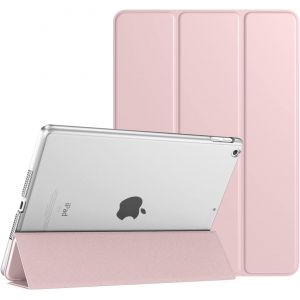 Coque Compatible avec Nouvel iPad 8&egrave;me G&eacute;n&eacute;ration 2020,iPad 7&egrave;me G&eacute;n 10.2"" 2019,Couverture L&eacute;g&egrave;re Ultra Mince avec Fonction R&eacute;veil/Sommeil avec R&eacute;tro Semi-Transparent Rigide - Rose Clair - Neuf