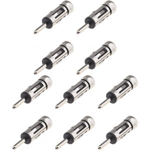 10pcs Prise M&acirc;le DIN vers Connecteur de Convertisseur d'antenne Voiture Femelle ISO V&eacute;hicule Auto Radio Antenne FM Adaptateur Universel - Neuf