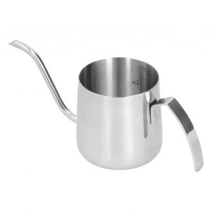 HJLIAN Bouilloire a cafe en acier inoxydable 304 PTFE avec graduation interieure, cafetiere a bec verseur epaissie pour la maison, 250 ml - Neuf