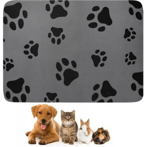 60x40 Cm Tapis Chat Gamelle Absorbant,Tapis De Nourriture Pour Chien,Tapis Chien Gamelle De Terre De Diatomée,Absorbant,Antidérapant,Pour Chambre,Salon - Neuf