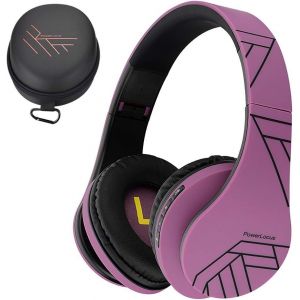 Casque Bluetooth Sans Fil, Casque Audio St&eacute;r&eacute;o Pliable Sans Fil Et Filaire Avec Micro Int&eacute;gr&eacute;, Micro Sd/Tf, Fm Pour Iphone/Wiko/Samsung/Ipad/Pc (Noir/Violet)[J907] - Neuf