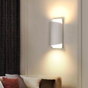 Applique Murale Int&eacute;rieure,Moderne Lampe Murale G9 Design Minimaliste,Abat-jour en M&eacute;tal Luminaire Interieur pour Chambre Salon Couloir Couloir Porche,20CM - Neuf
