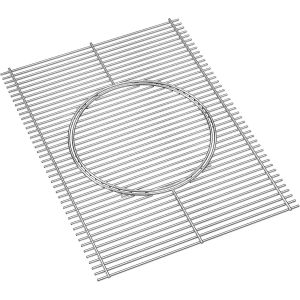 Ulteronixshop-Grille de Cuisson en INOX avec Syst&egrave;me Gourmet, 60 x 44 cm, pour Barbecues &agrave; Gaz Weber Spirit I/II S&eacute;rie 300, Genesis 1-5/1000-5000, Sliver B/C et Smokefire EX4/EX6/EPX4/EPX6 - Neuf