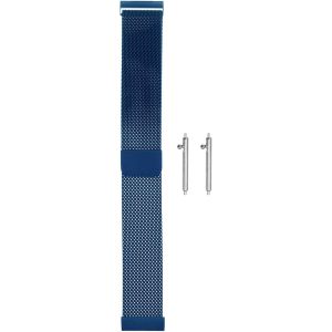 Kal-Bracelet De Montre En Maille En Acier Inoxydable 22 Mm &Agrave; D&eacute;gagement Rapide Avec Fermoir Magn&eacute;tique Pour Hommes Et Femmes, Bleu - Neuf