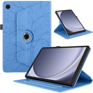 Coque Pour Samsung Galaxy Tab A9 8.7 Pouces 2023 (Sm-X110/ Sm-X115),Etui Premium Cuir Pu Rotatif À 360 Antichoc Degrés Flip Case Cover Fonction Support Housse-Bleu - Neuf