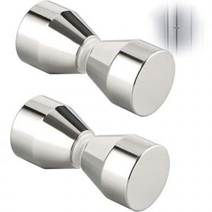 2 pcs poignée de porte de douche en alliage d'aluminium argenté bouton de porte de douchePour les portes de douche,les portes en verre,les portes de balcon,les portes de chambre à coucher,les bureaux, - Neuf