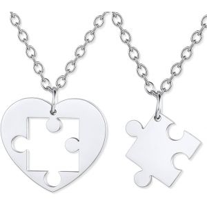 Kal-2 Pièces Collier D Amitie, Colliers Des Meilleures Amies Pour Toujours Collier Pendentif Puzzle, Colliers Collier D'amitié Pour Toujours Meilleurs Amis Pour Filles Cadeaux, Pour Amis Proches - Neuf