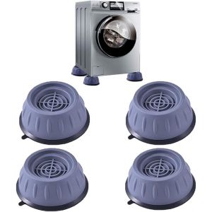 Pieds Anti-Vibration Machine Universels Avec Caoutchouc Amortisseurs Pour Lave-Linge Et Sèche-Linge, Support Antibruit Universel Anti-Vibration, 4 Pièces - Neuf