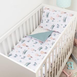 Tianyi-Baby Safe Housse De Couette Pour Lit Bébé 120 X 90 Cm Housse De Couette Pour Lit Bébé 100% Coton Biologique Draps De Lit Simple Certifiés Oeko-Tex Pour Enfants Parure De Lit Aero - Neuf
